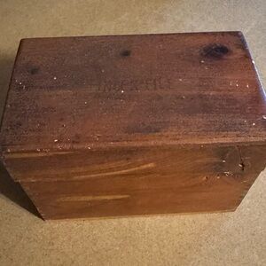 Vintage Wooden Recipe/phone number Storage Box